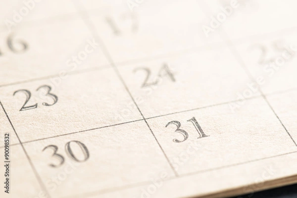 Fototapeta Calendar.