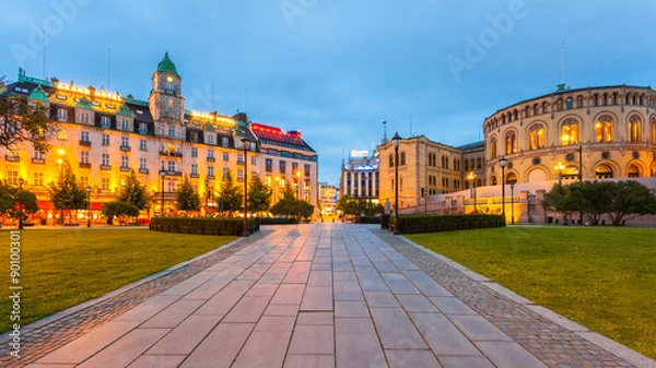 Obraz Downtown Oslo at Night