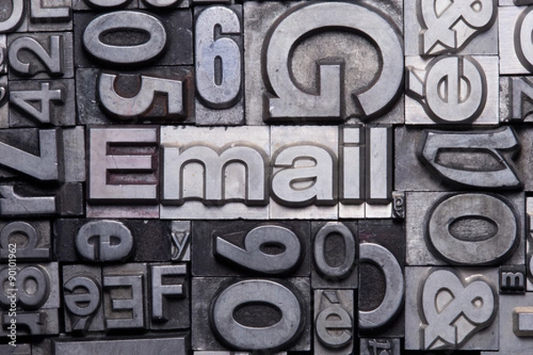Fototapeta Bleisatz Buchstaben