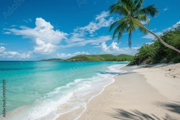 Fototapeta beach with clear turquoise waters