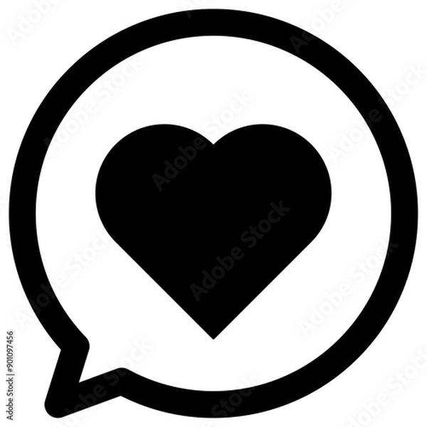 Obraz ハートマークのふきだし