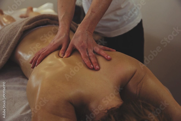 Obraz Manual therapy treatment, relieving chronic back pain