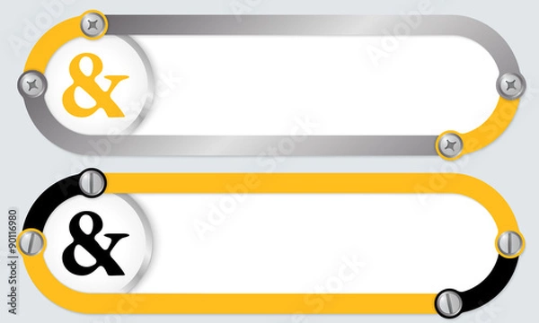 Obraz Two abstract frames for your text and ampersand