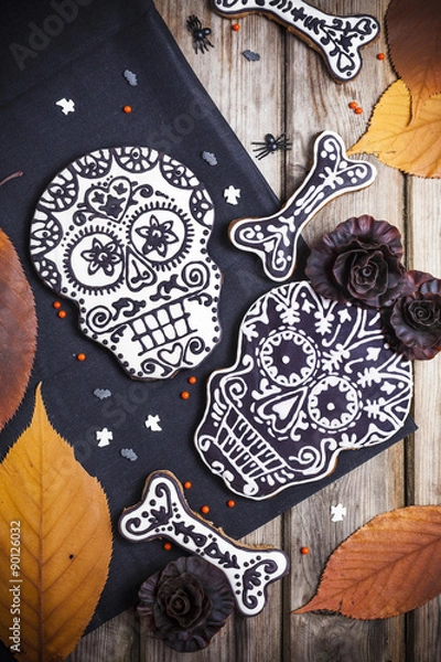 Obraz Skull cookies for Halloween
