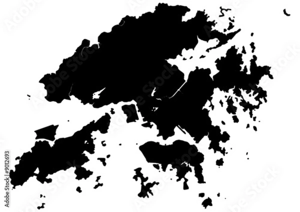 Obraz Mapa wektorowa Hongkongu