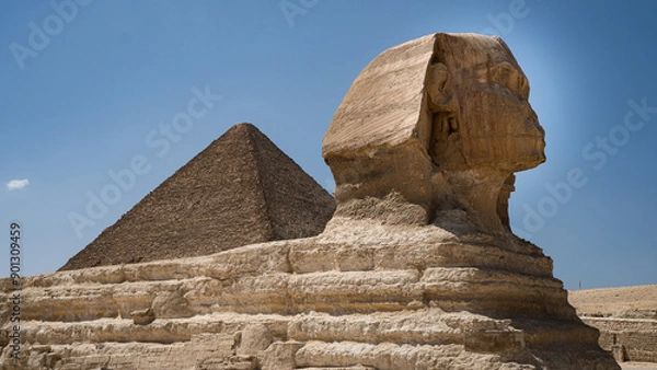 Obraz sphinx and pyramid