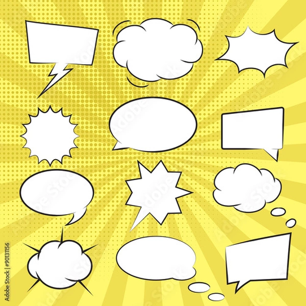 Obraz Comic book speech bubbles