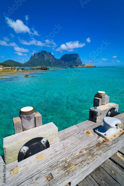 Obraz Lord Howe Island jetty and lagoon, Australia