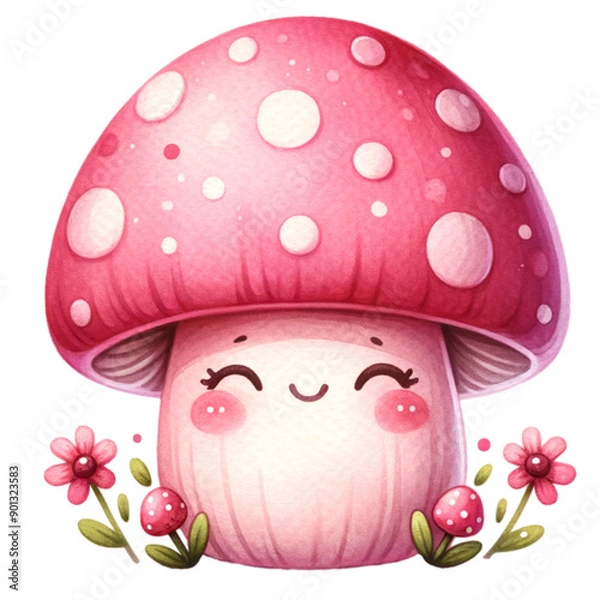Obraz Pink and White Mushroom