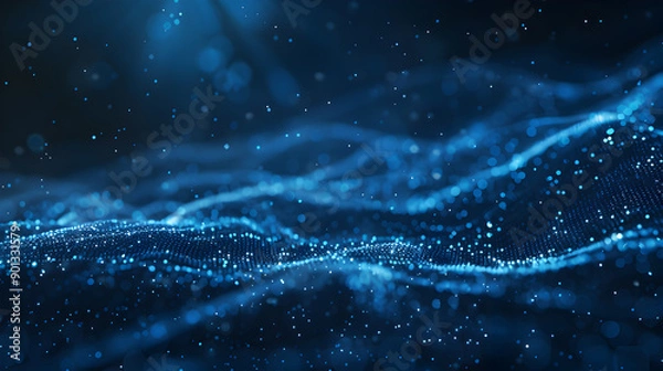 Obraz abstract technology particles mesh background. Generative Ai.