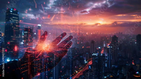 Obraz Projecting The Future. Generative Ai.