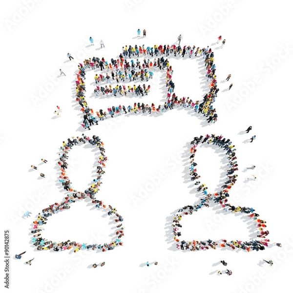 Obraz group  people shape  man isolated