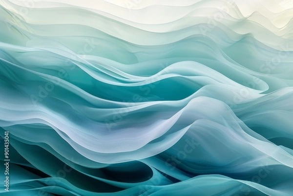 Fototapeta Tranquil Oceanic Waves Abstract