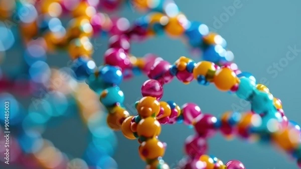 Obraz Genetic Diversity: Represents the total spectrum of genetic variations found within a species, contributing to its adaptability and resilience.
