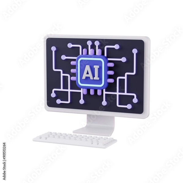 Fototapeta 3D AI 아이콘