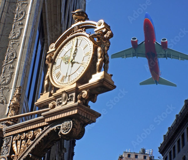 Obraz Clock and Plane