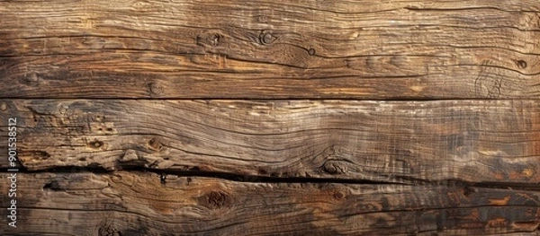 Fototapeta Natural background with a brown textured wood copy space image.