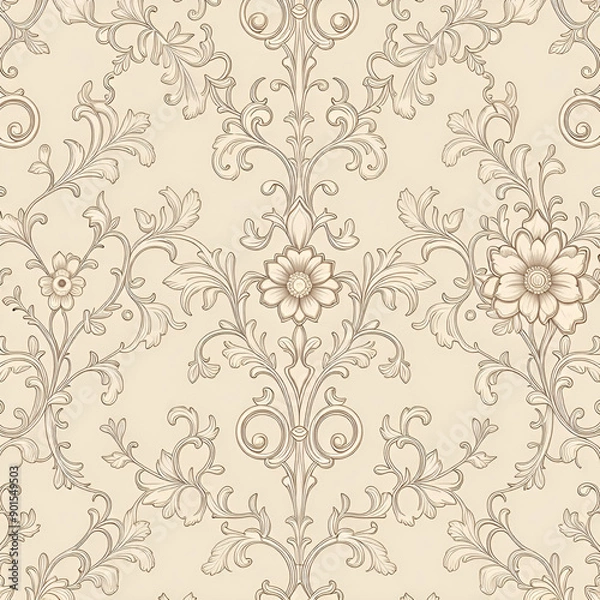 Fototapeta seamless pattern with flowers
