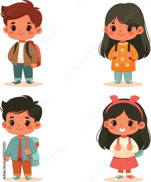 Obraz Children Illustration Set 4