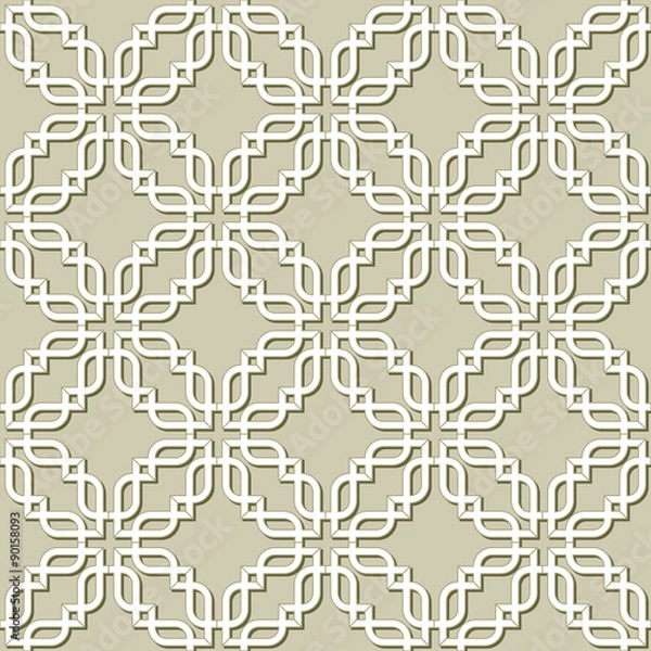 Obraz Vector Abstract Seamless Geometric Islamic Wallpaper. 