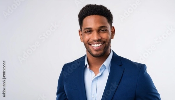 Obraz スーツを着て笑顔の外国人男性
