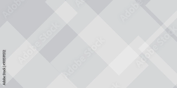 Fototapeta Abstract white and grey gradient square line pattern future concept texture background. concept for template, texture, website, banner and brochure background. Vector illustration.

