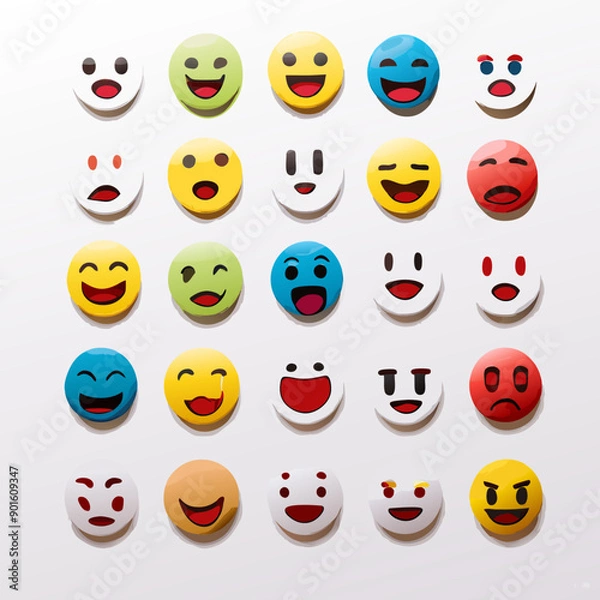 Obraz set of smiles