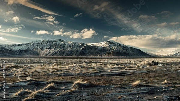 Obraz snow covered mountains in winter