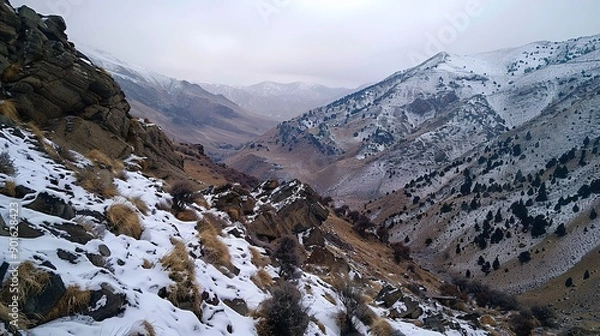 Obraz snow covered mountains