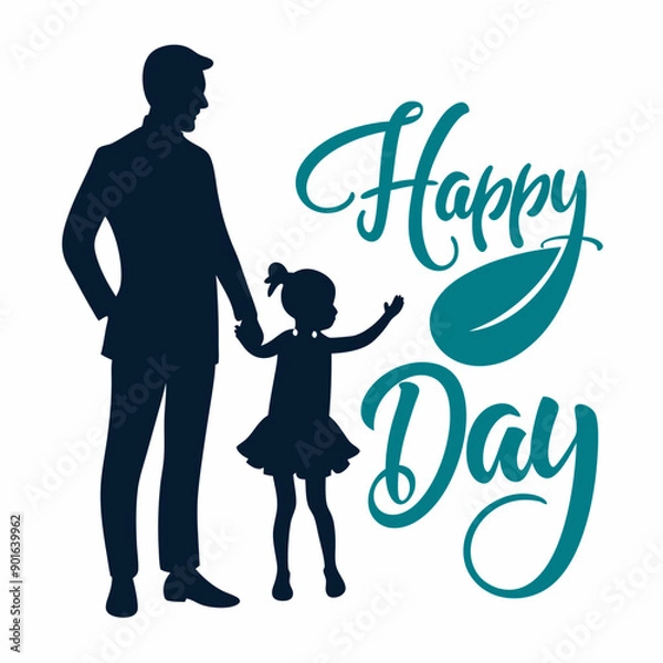 Obraz parent and silhouettes