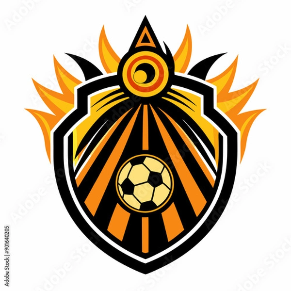 Obraz soccer ball with flames