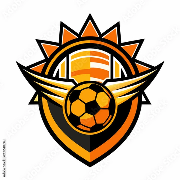 Obraz golden ball with wings