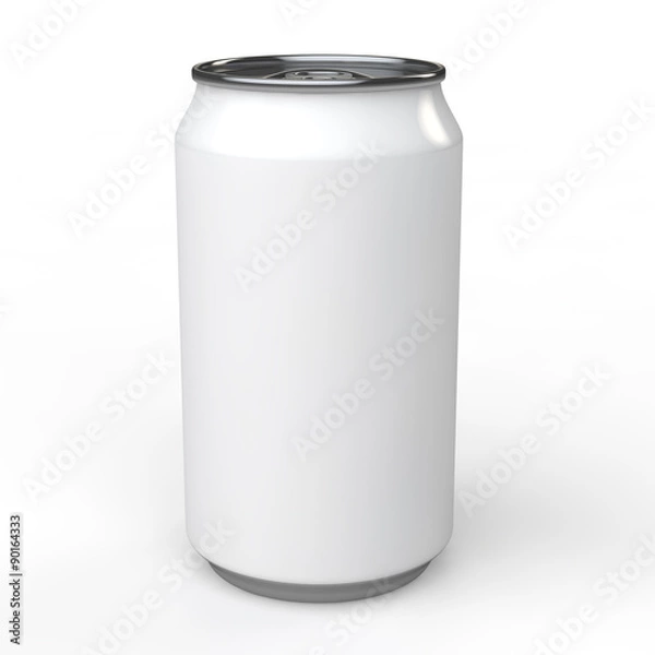 Fototapeta 3d blank white soda can
