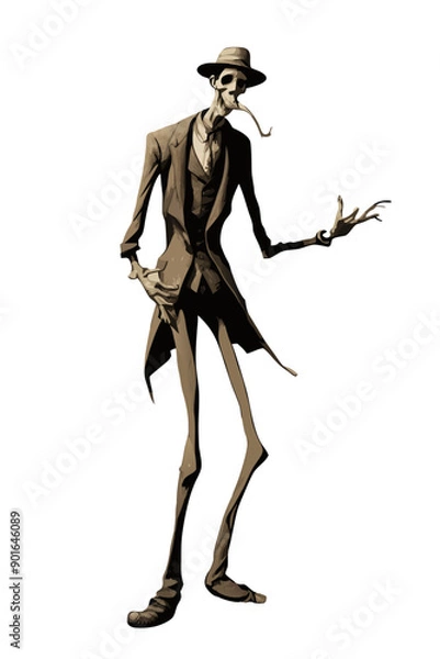 Obraz 3d render of a person in a suit