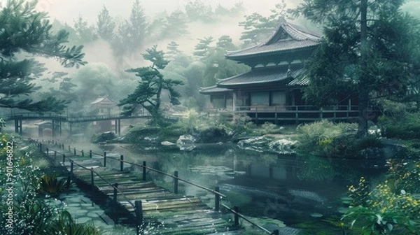 Fototapeta Japanese pattern colorful pattern background