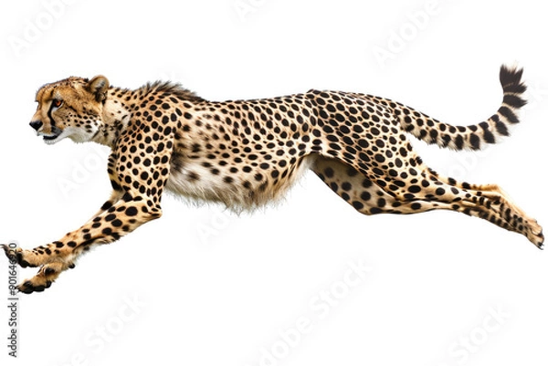 Fototapeta A cheetah sprinting in full stride.