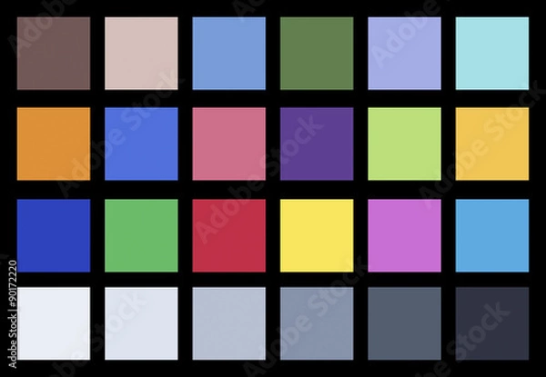 Fototapeta Karta kolorów na czarnym tle