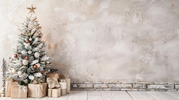 Fototapeta Space for decorating a Christmas tree