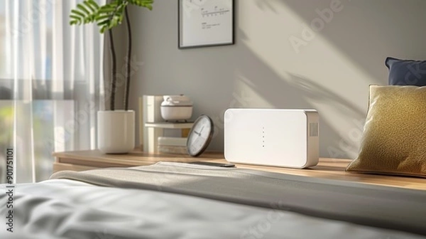 Fototapeta modern home against white Wi-Fi Router