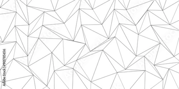 Fototapeta Abstract elegant background black line texture. Abstract black geometric overlapping hexagon pattern abstract futuristic background design. data concept, poster, flyer, wallpaper vector illustration