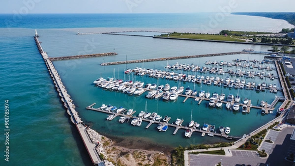 Obraz boats in the harbor