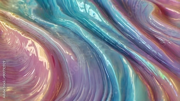 Fototapeta Holographic Waves background