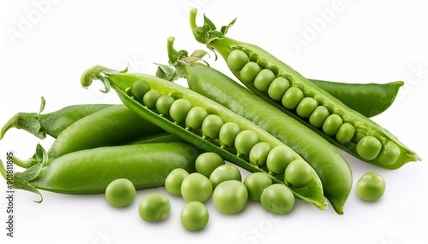 Obraz peas on a white