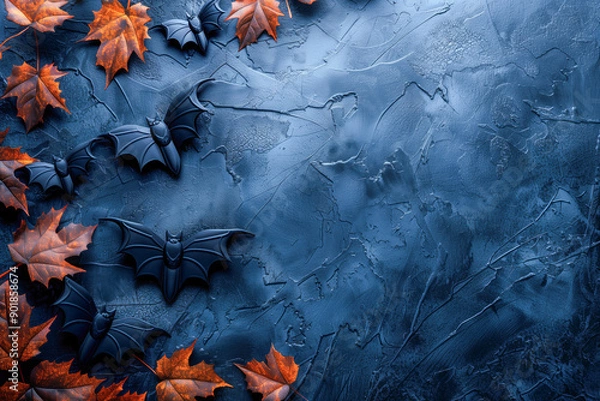 Fototapeta Top view halloween concept with copy space