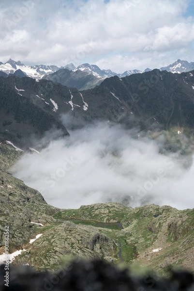 Fototapeta awesome scenery in Stubai Alps in Austria