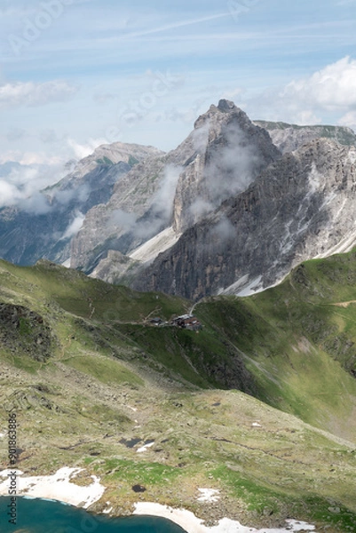 Fototapeta awesome scenery in Stubai Alps in Austria