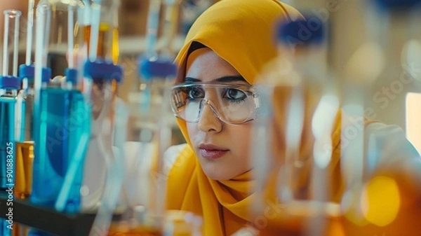 Fototapeta scientist working in laboratory