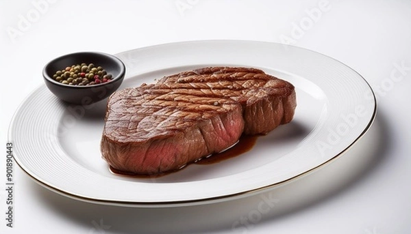 Obraz Realistic juicy steak illustration, ai generated