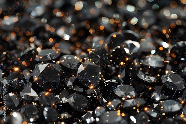 Fototapeta A seamless pattern of sparkling diamond particles, adding a touch of elegance and opulence to any product showcase