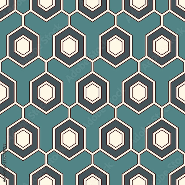 Fototapeta puzzle, pentamino, mosaic, tile, geometric, geo, constructor, construction, form, figure, shape, element, objects, block, structure, architectural, logic, interlocking, tessellation, seamless, pattern